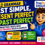 Past Simple, Present Perfect or Past Perfect Practice Tests with A2 Grammar Rules & Examples