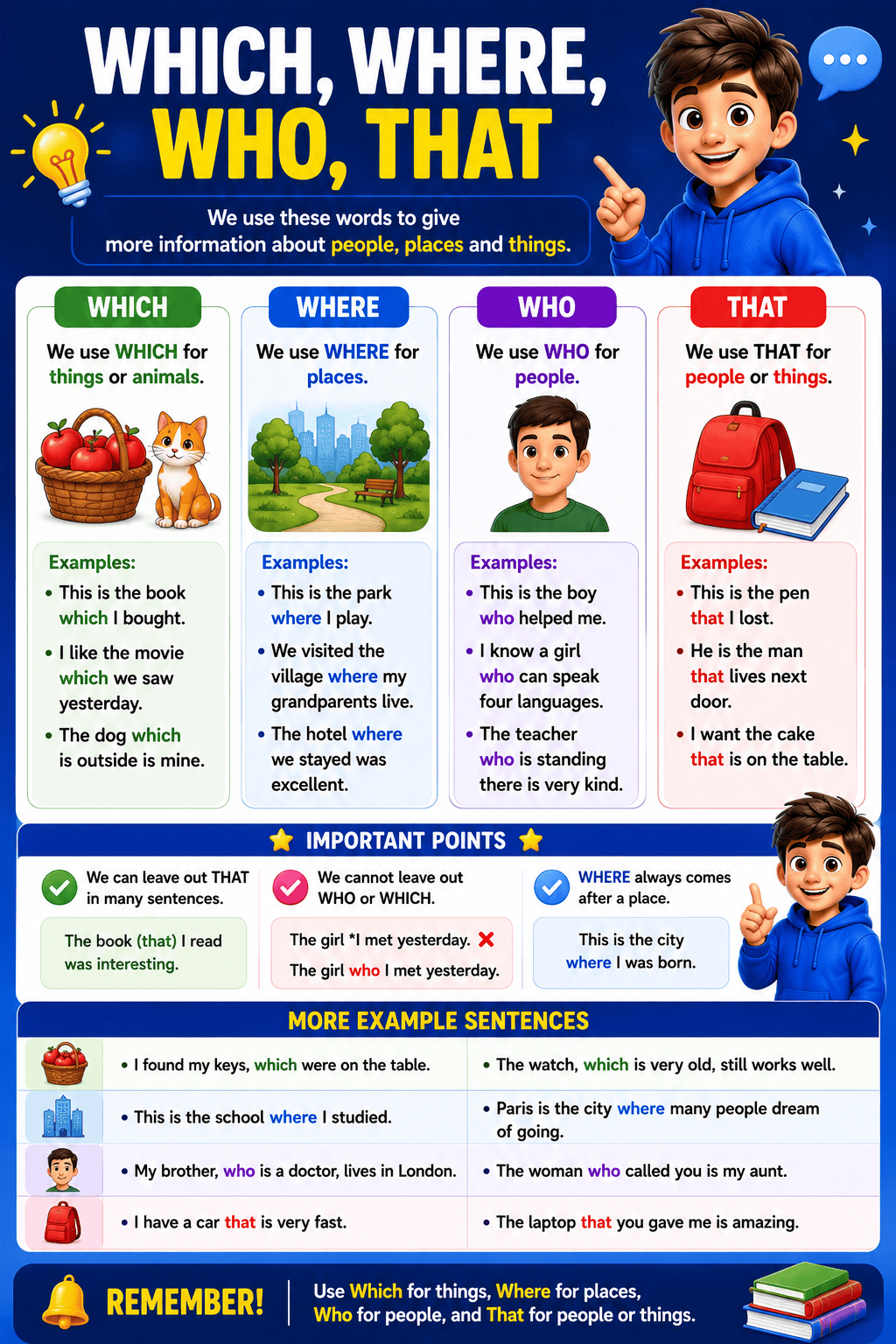 Which, Where, Who, That Practice Tests info