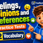 Feelings, Opinions and Preferences A2 Vocabulary Practice Tests Rules & Examples
