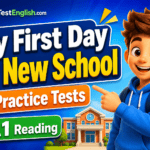 My First Day at a New School A1 Reading Practice Tests Rules & Examples
