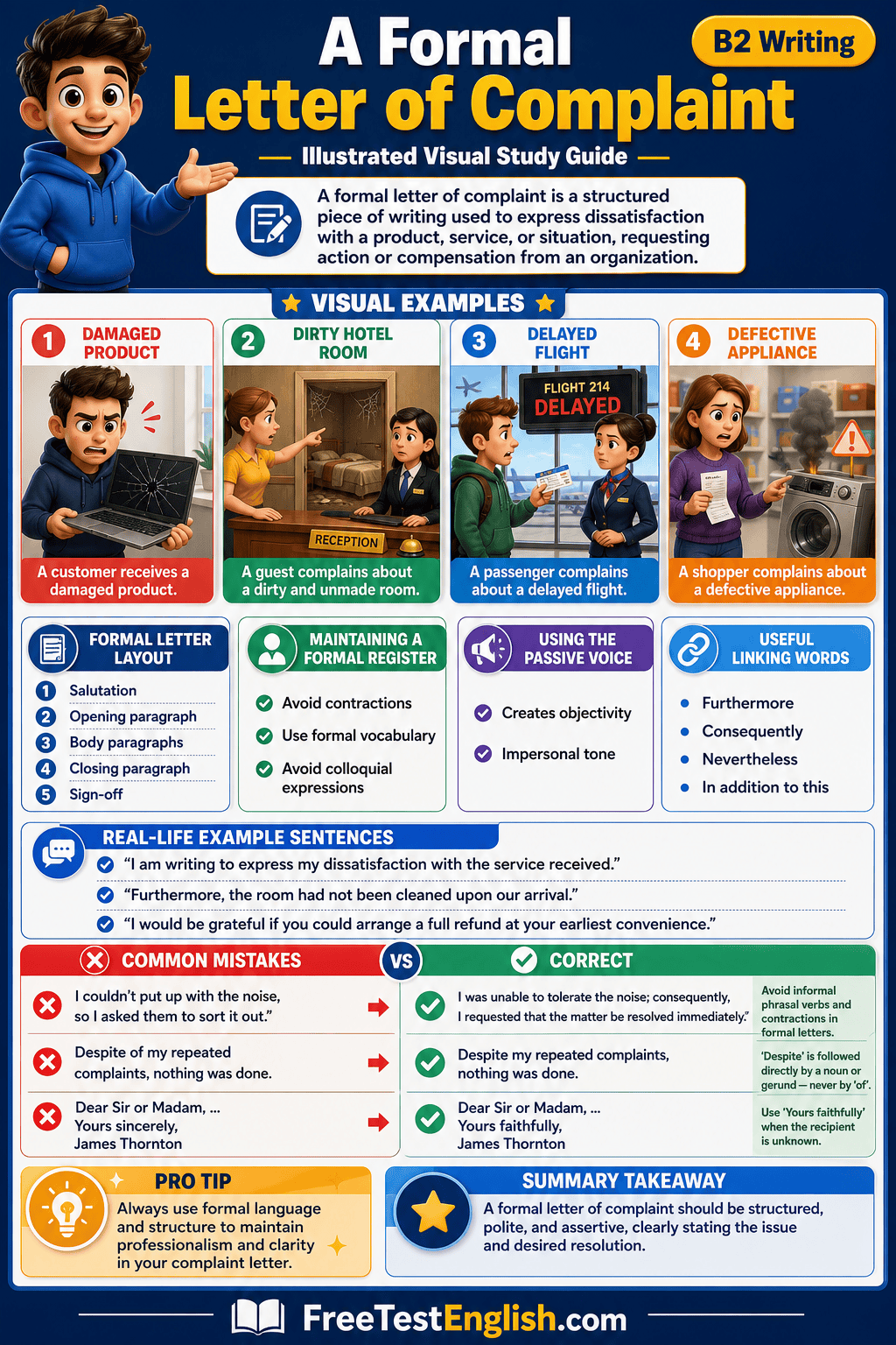 A Formal Letter of Complaint B2 Infographic