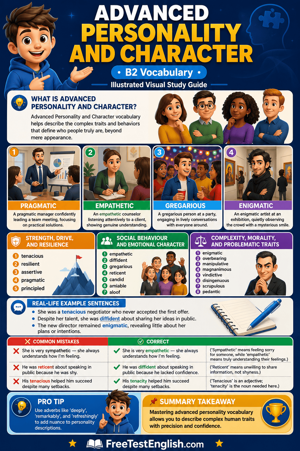 Advanced Personality and Character B2 Infographic
