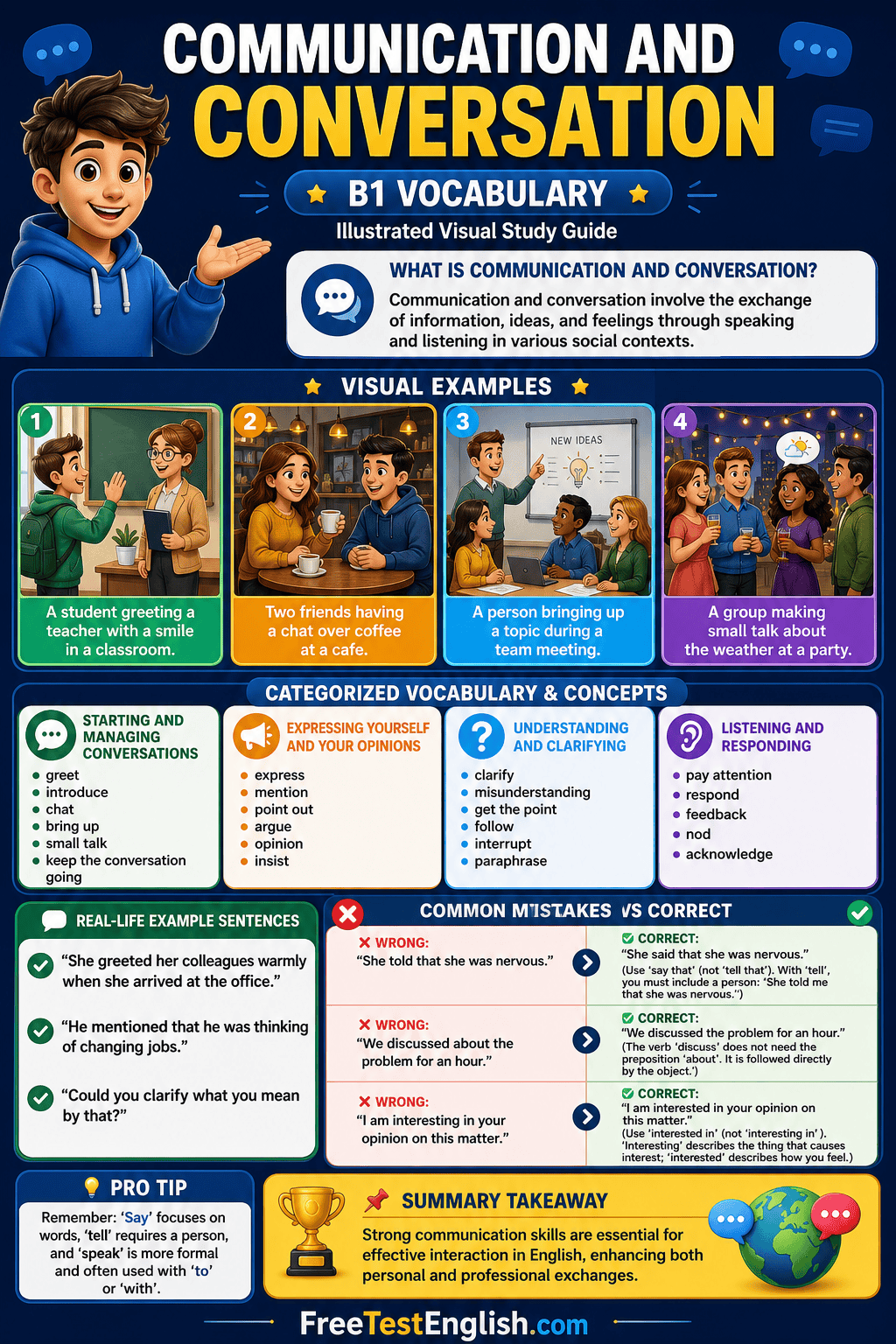 Communication and Conversation B1 Infographic