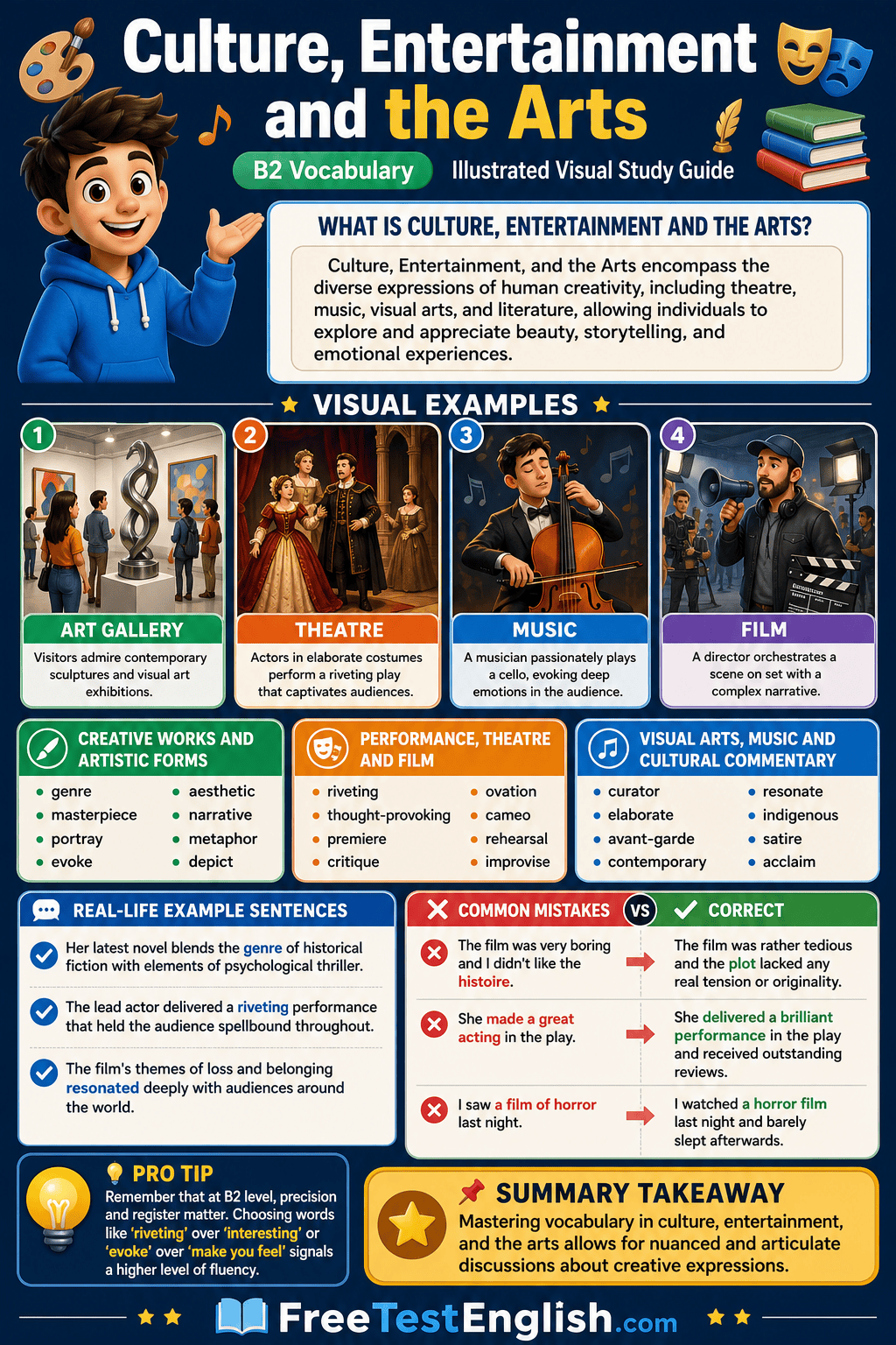 Culture, Entertainment and the Arts B2 Infographic