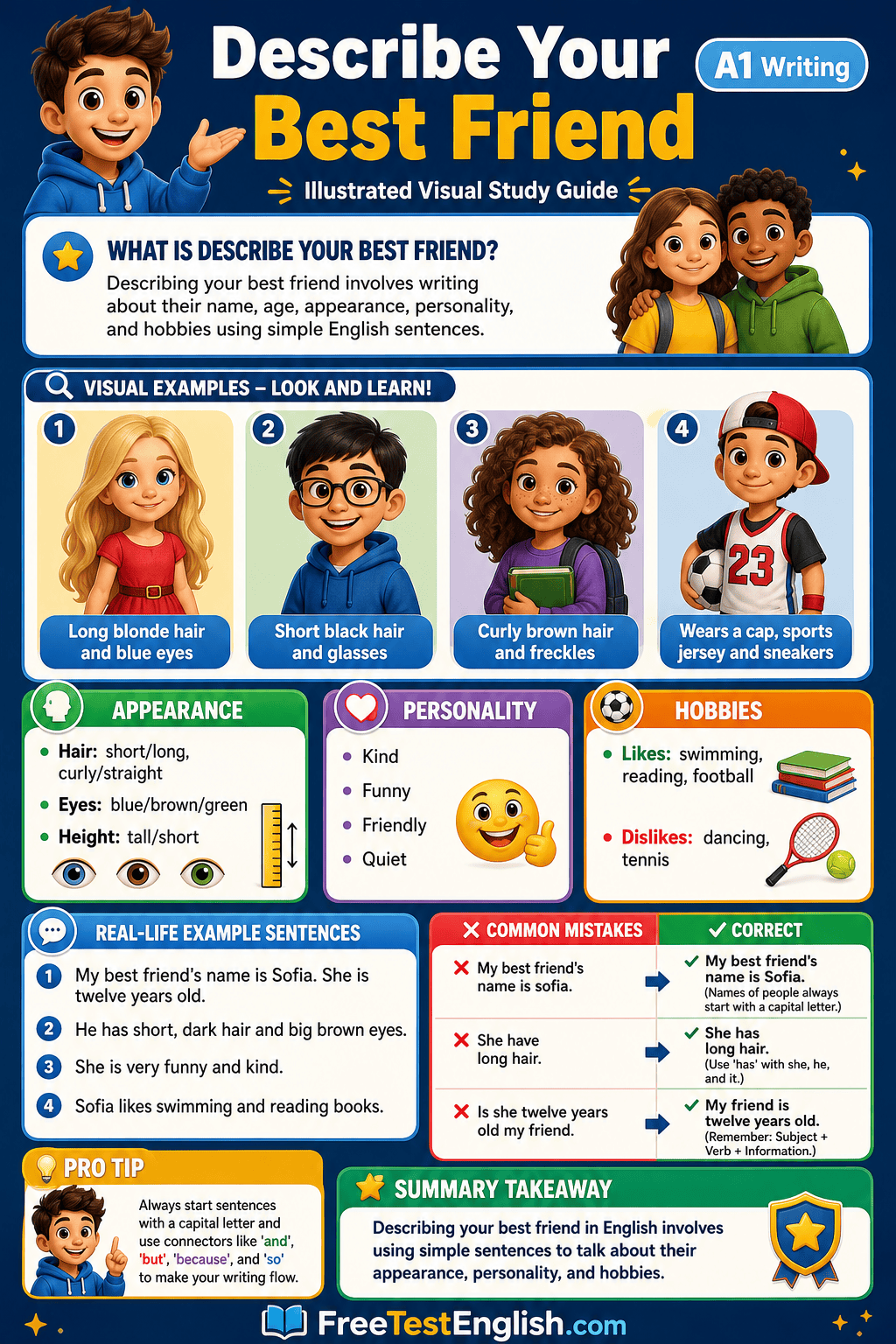 Describe Your Best Friend A1 Infographic