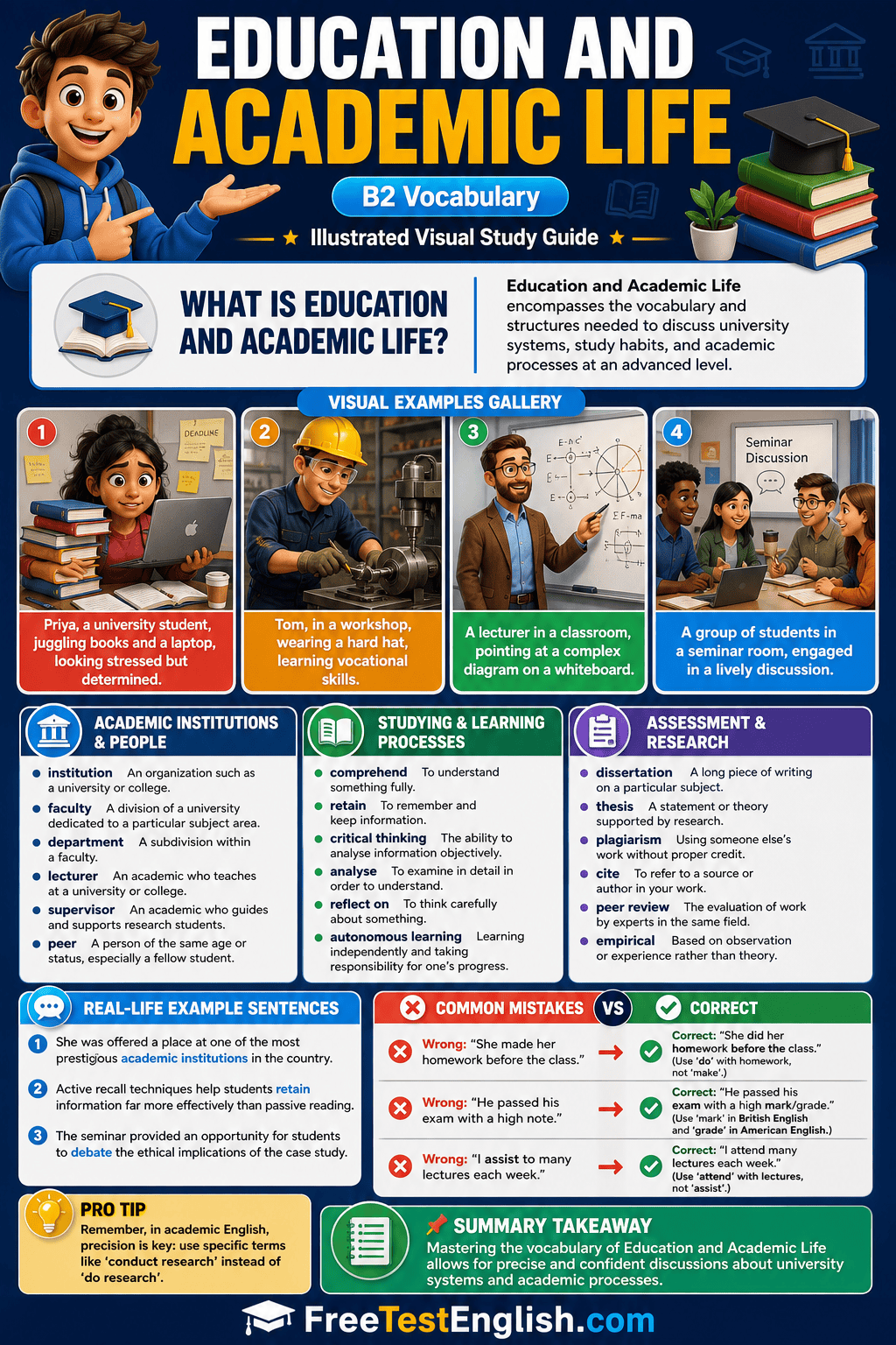 Education and Academic Life B2 Infographic