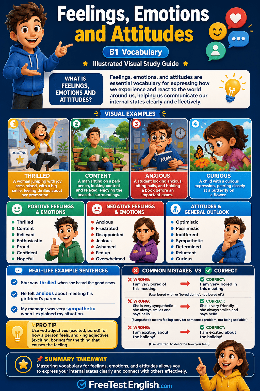 Feelings, Emotions and Attitudes B1 Infographic