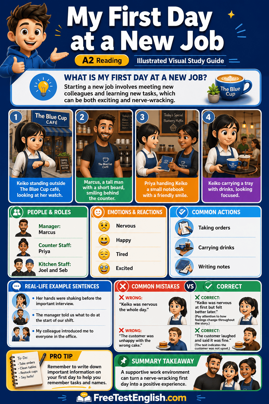 My First Day at a New Job A2 Infographic
