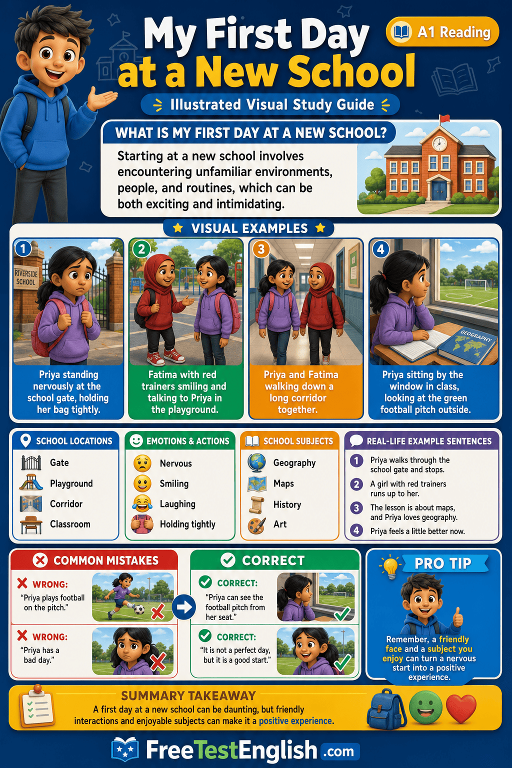 My First Day at a New School A1 Infographic