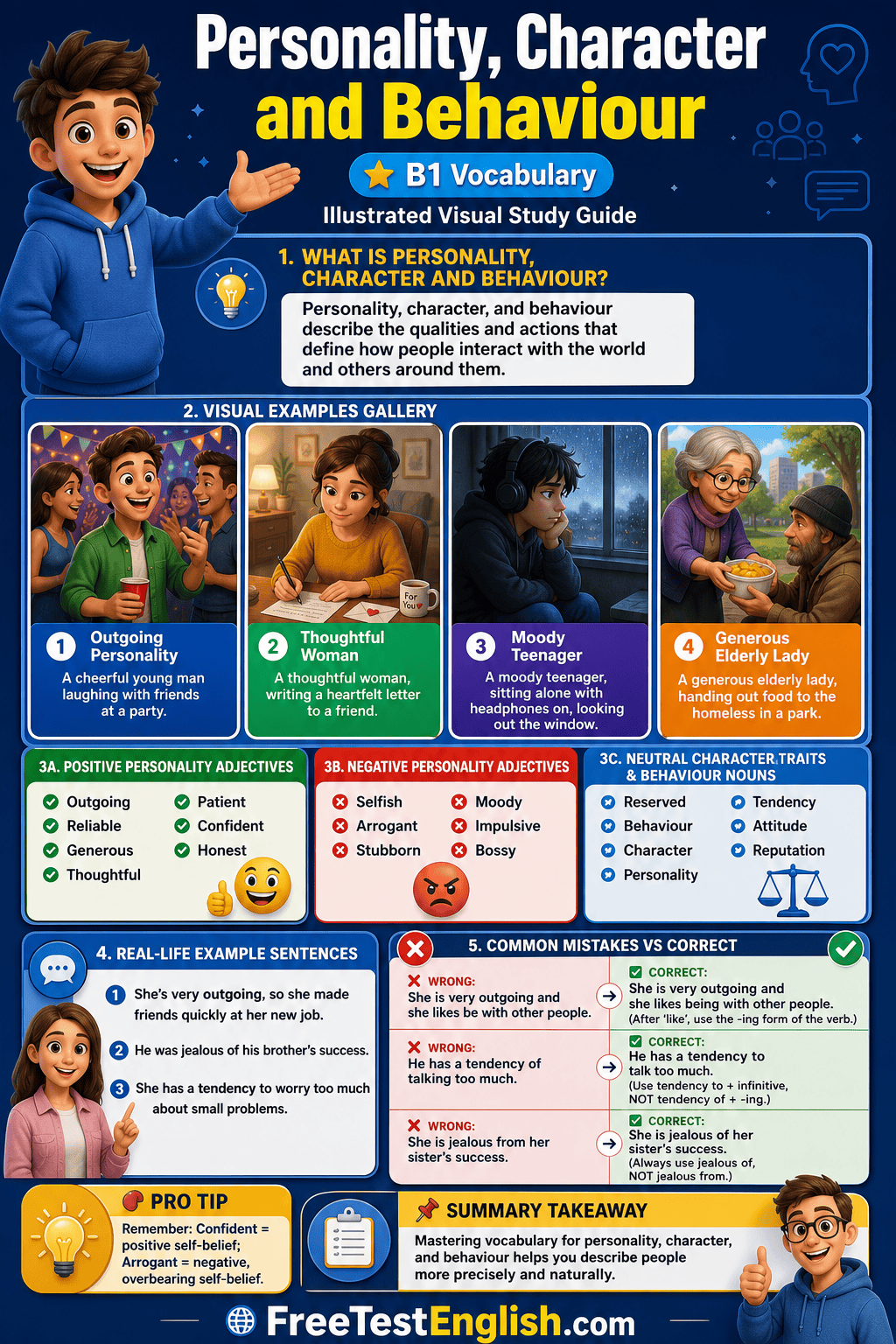 Personality, Character and Behaviour B1 Infographic