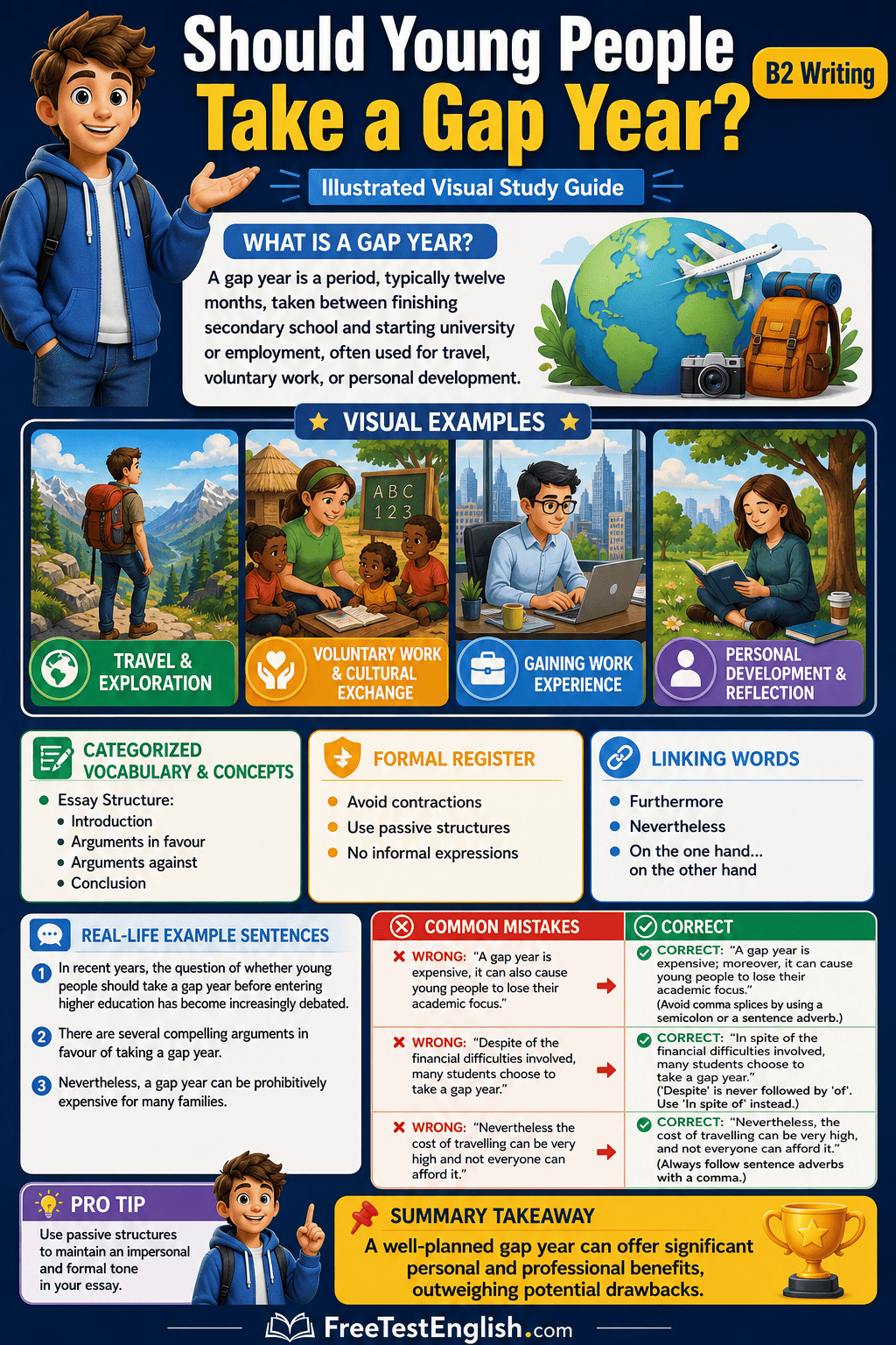 Should Young People Take a Gap Year? B2 Infographic