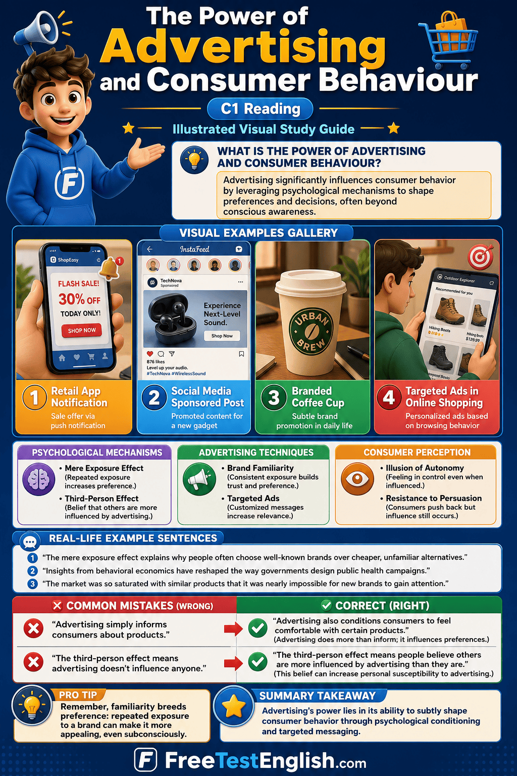 The Power of Advertising and Consumer Behaviour C1 Infographic