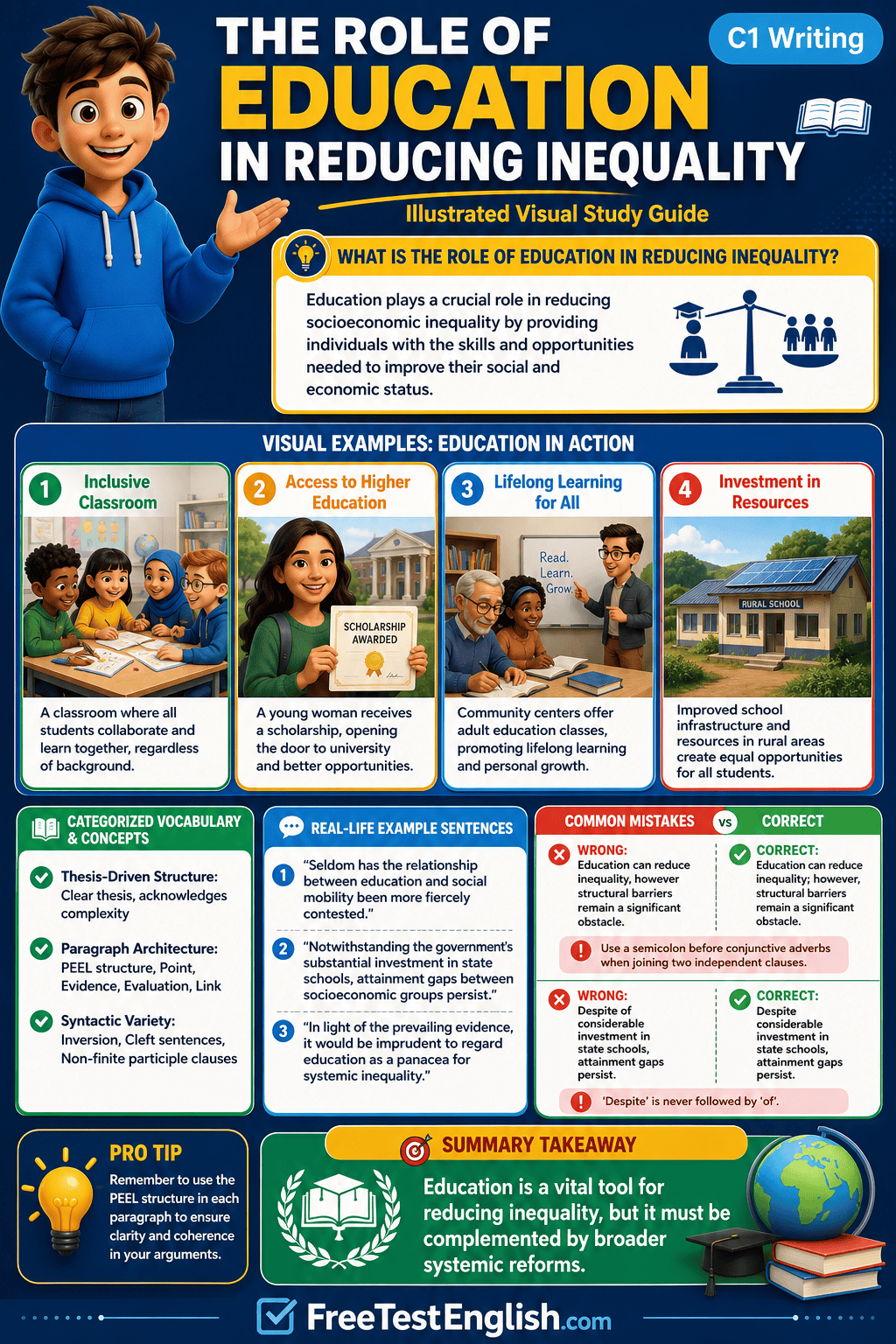 The Role of Education in Reducing Inequality C1 Infographic