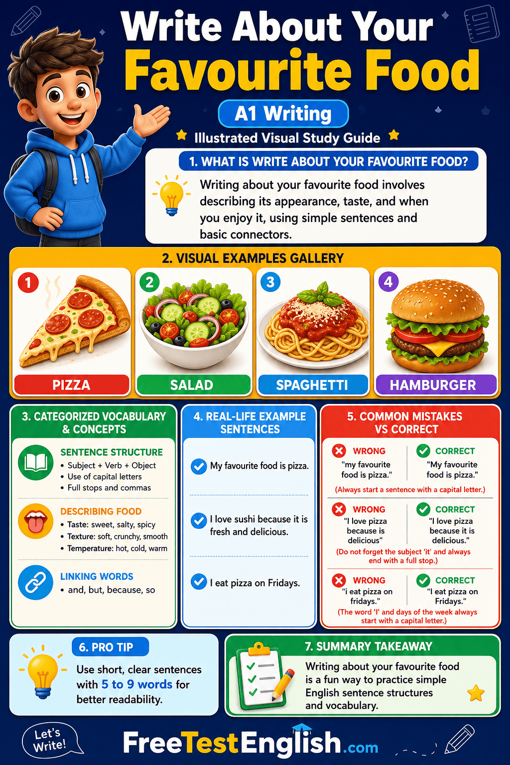 Write About Your Favourite Food A1 Infographic