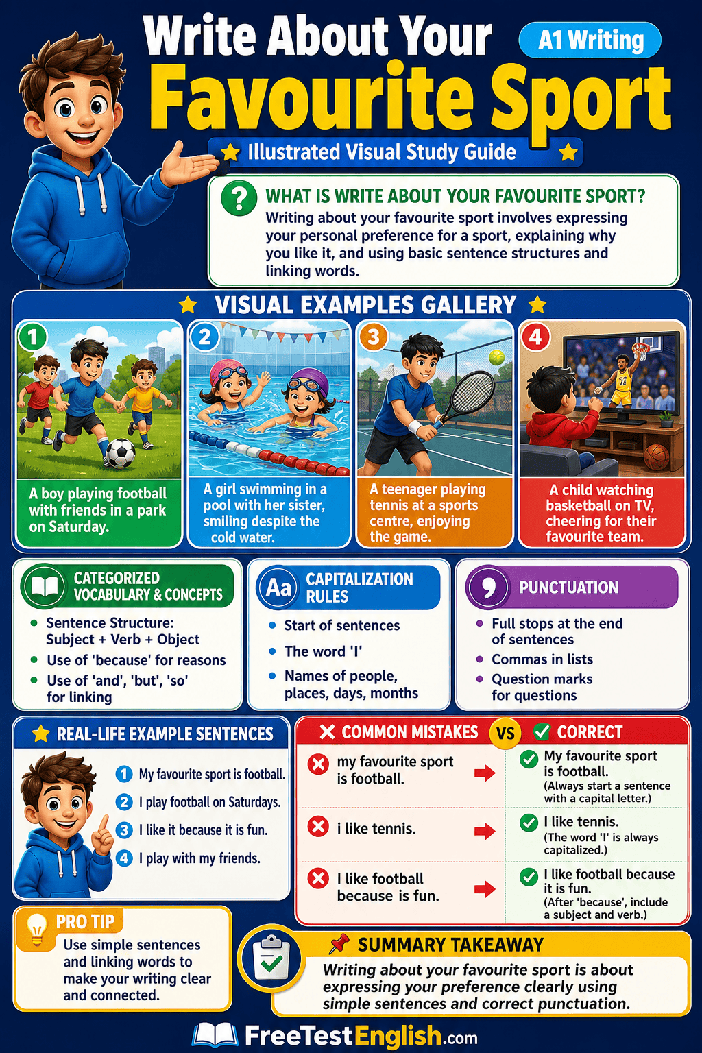 Write About Your Favourite Sport A1 Infographic