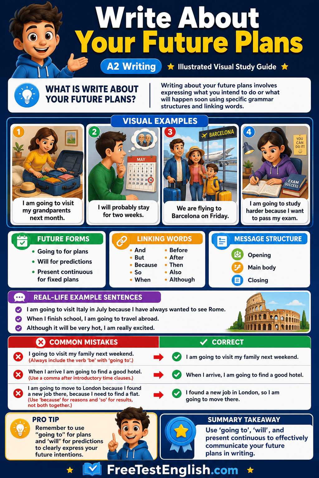 Write About Your Future Plans A2 Infographic