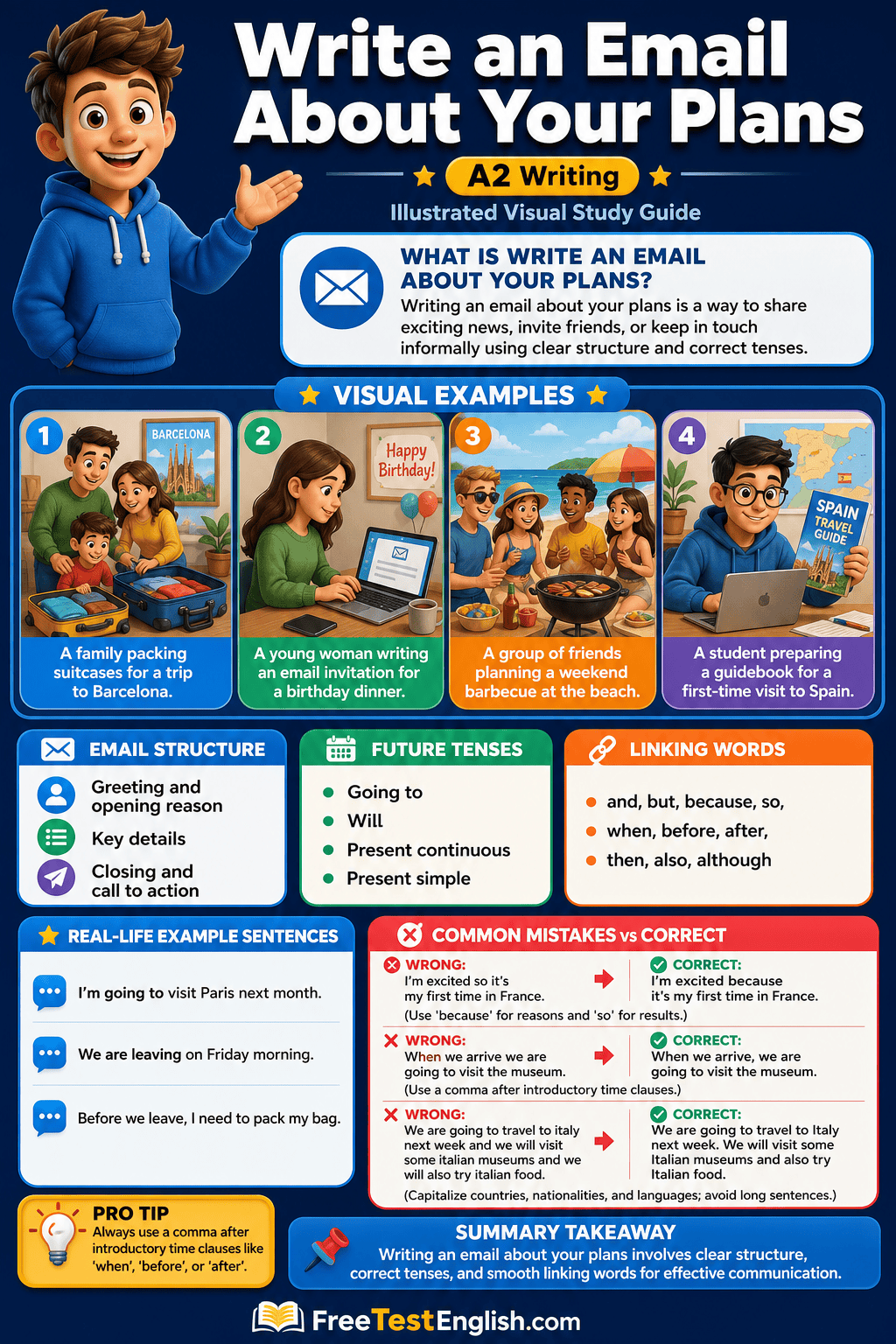 Write an Email About Your Plans A2 Infographic